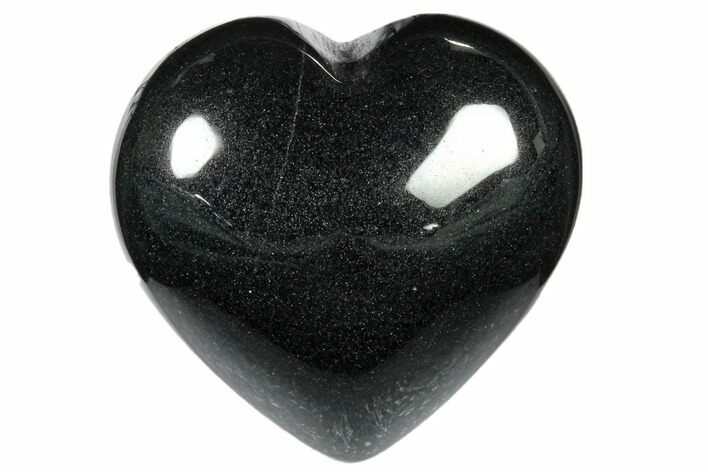 1.4" Polished Hematite Hearts - Photo 1